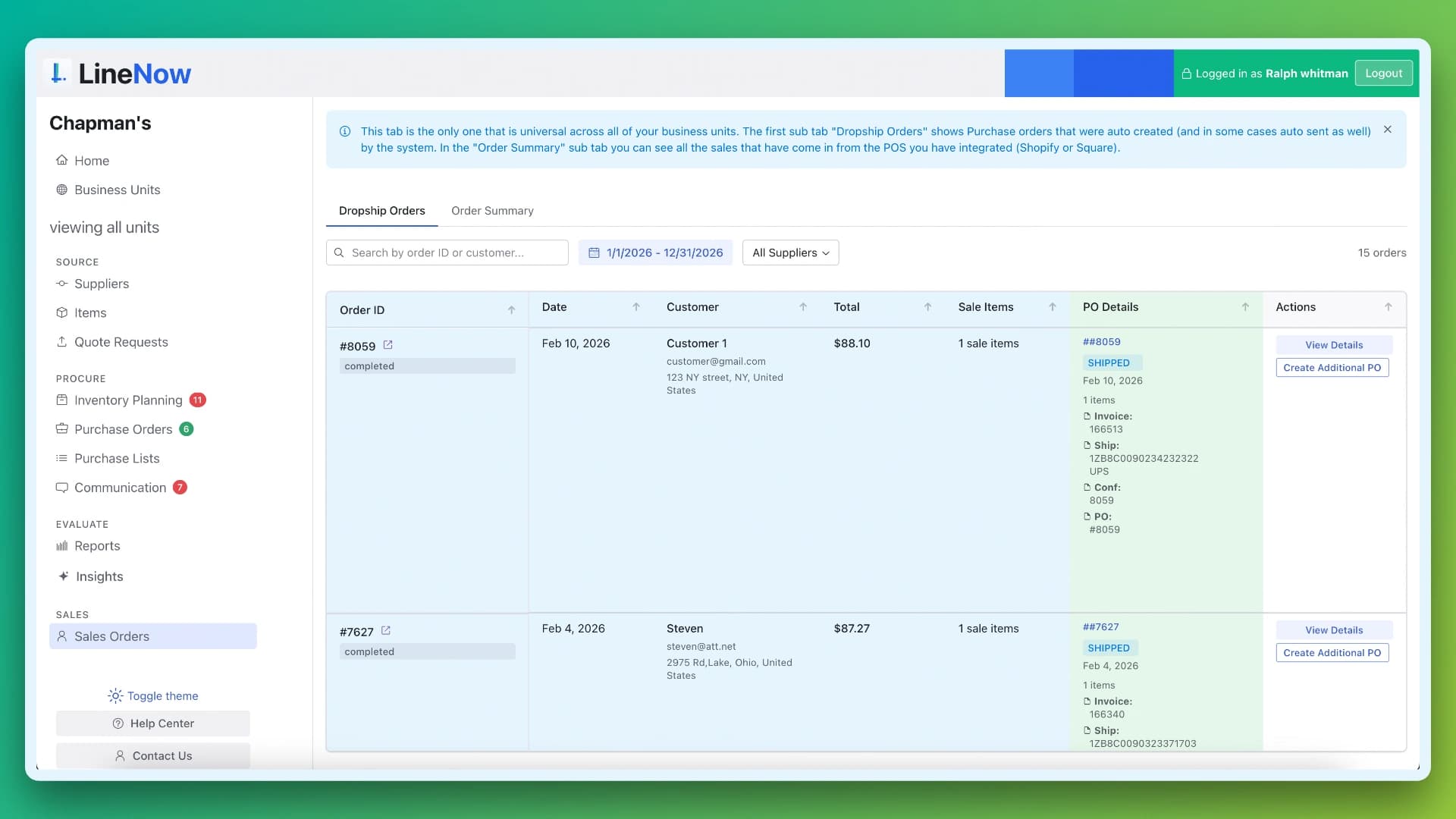 LineNow dropship automation workflow