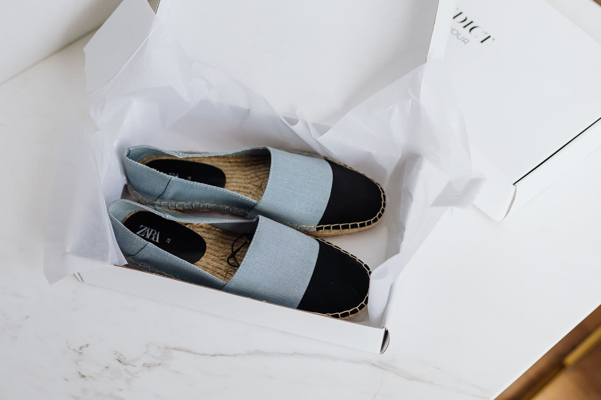 An ecommerce order packed for shipping