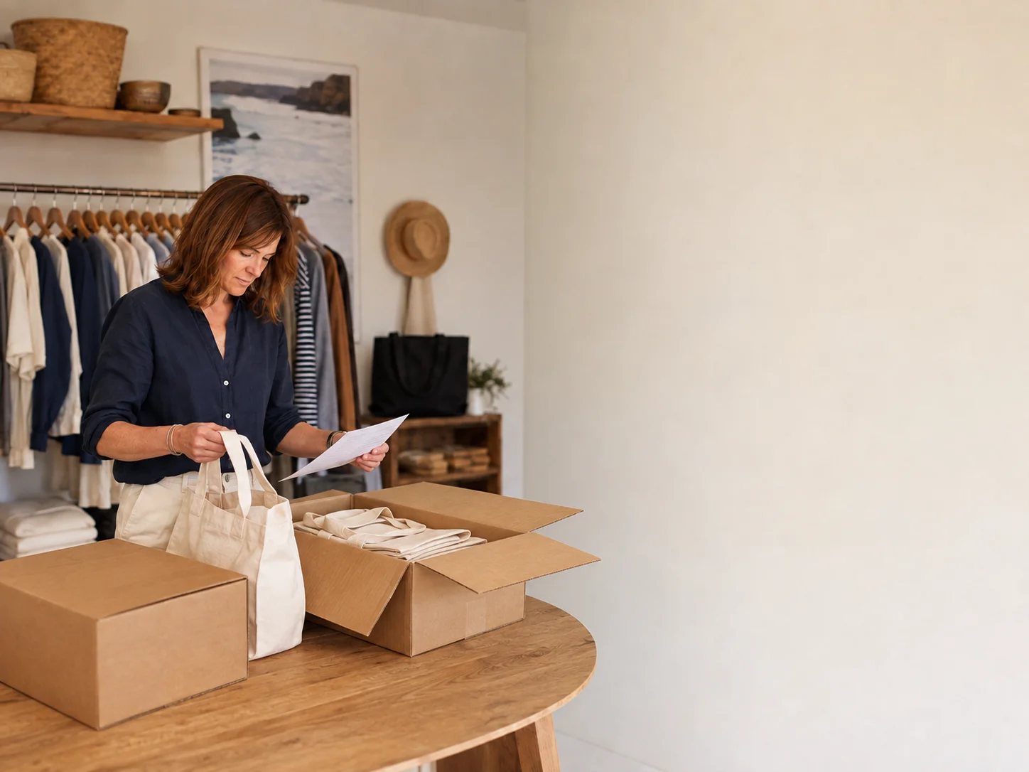 Store staff checking a tote delivery at the receiving location